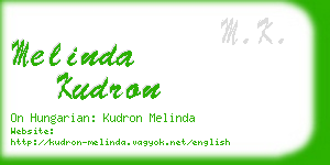 melinda kudron business card